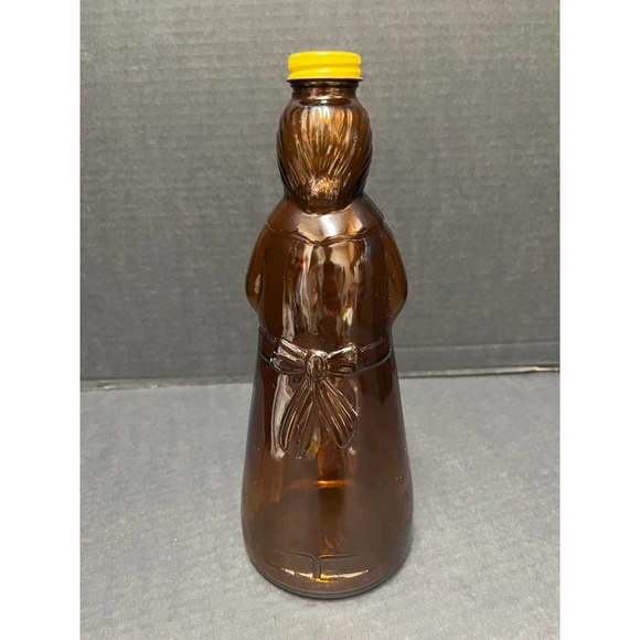 Vintage 1978 Mrs Buttersworth's Amber Glass Syrup Bottle w/Lid - Picture 4 of 7
